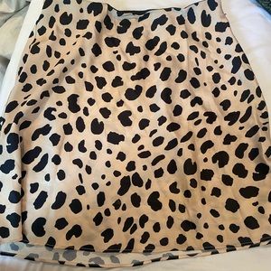 Aqua Leopard Print Skirt